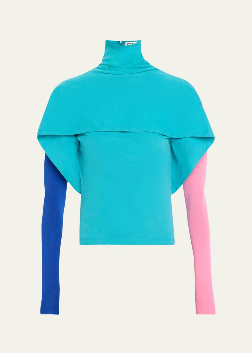 Zomer Jersey Colorblock Top