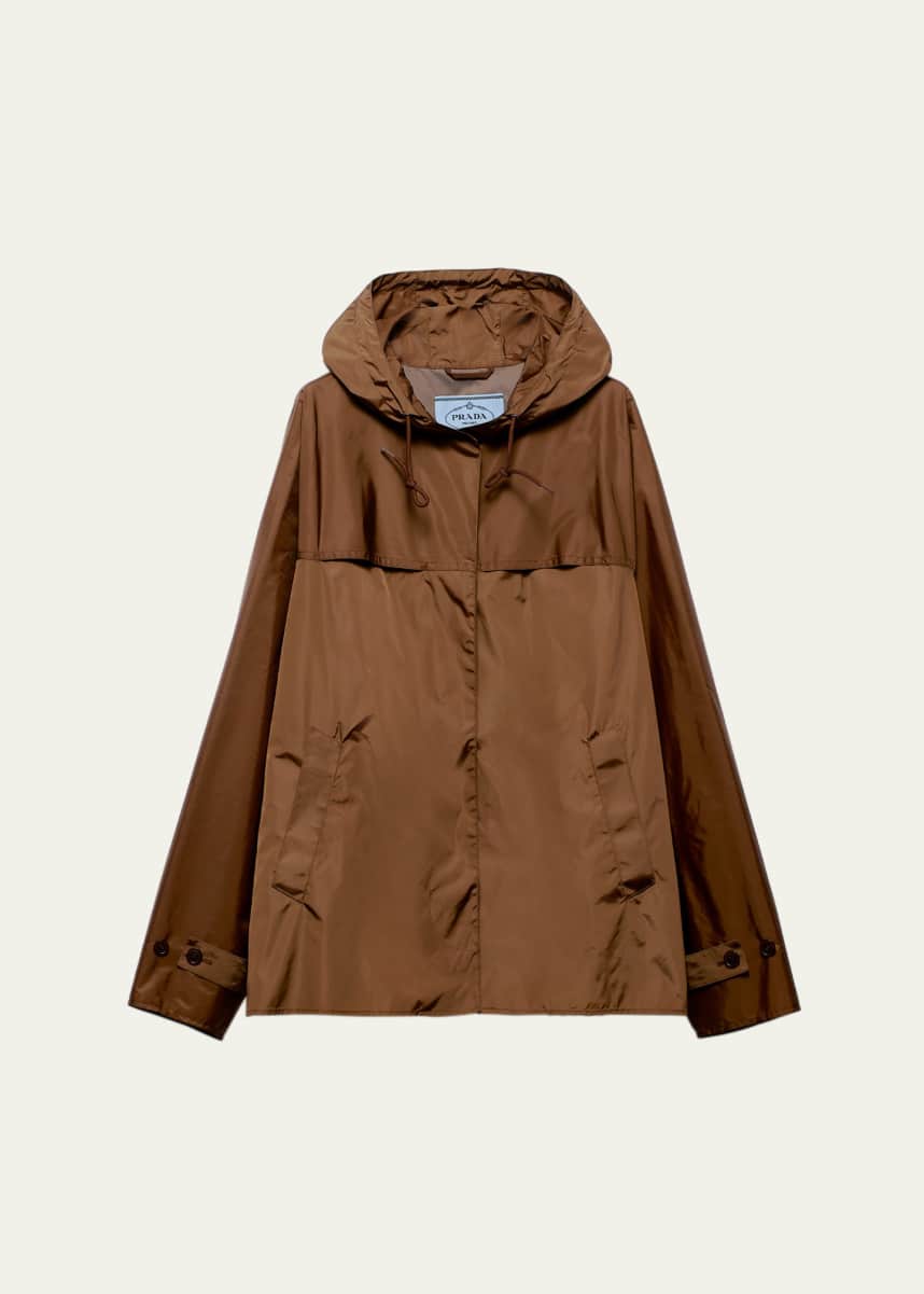 Prada Hooded Drawstring Nylon Jacket
