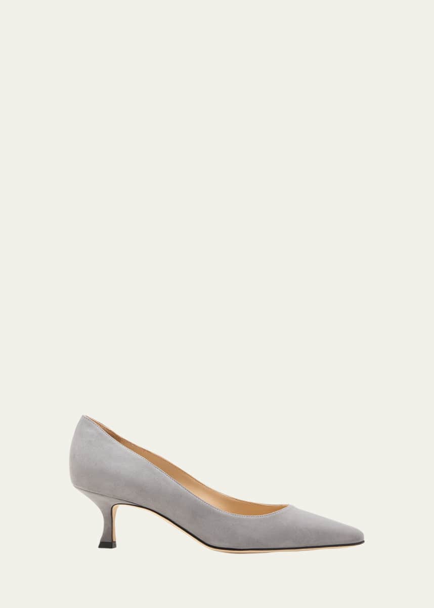 Manolo Blahnik Srila Suede Stiletto Pumps