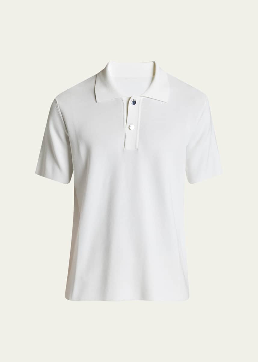 Jacquemus Men's Polo Shirt with Knit Logo