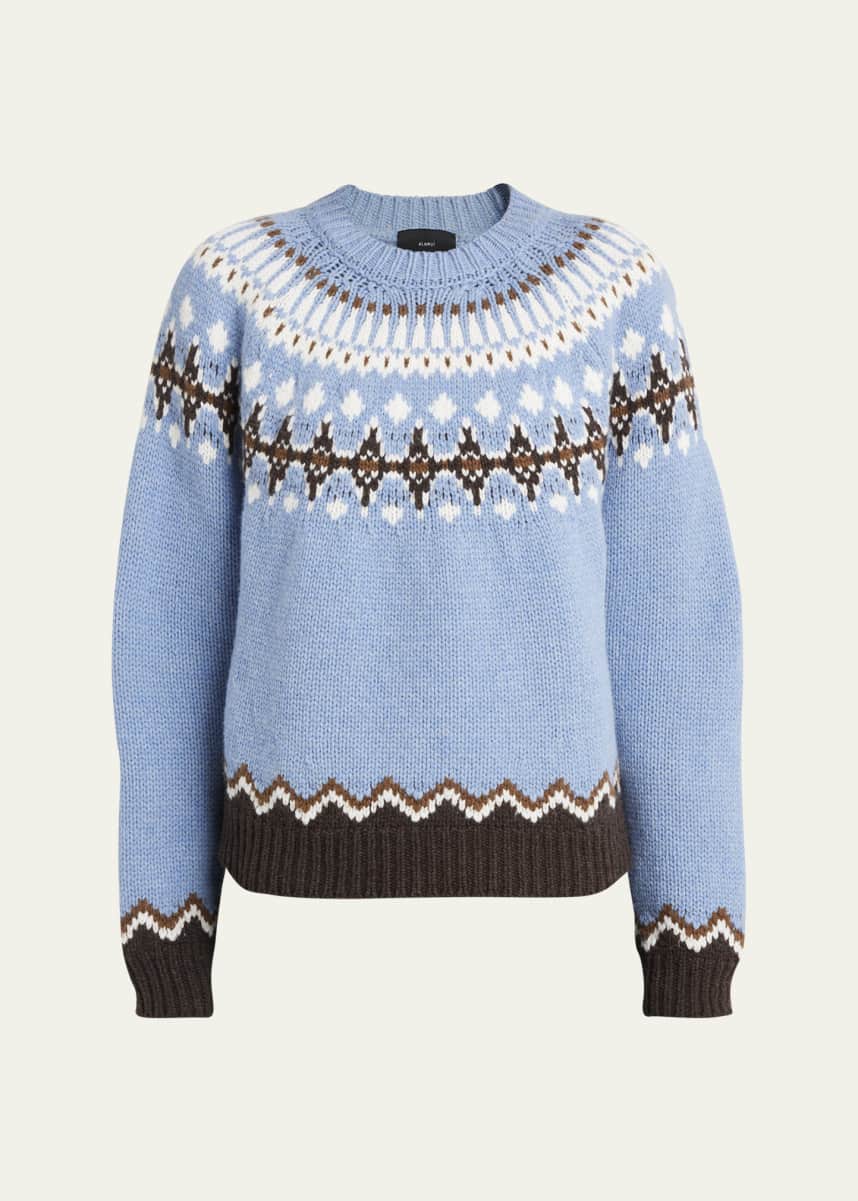 Alanui Sweet Winter Fair Isle Wool Sweater