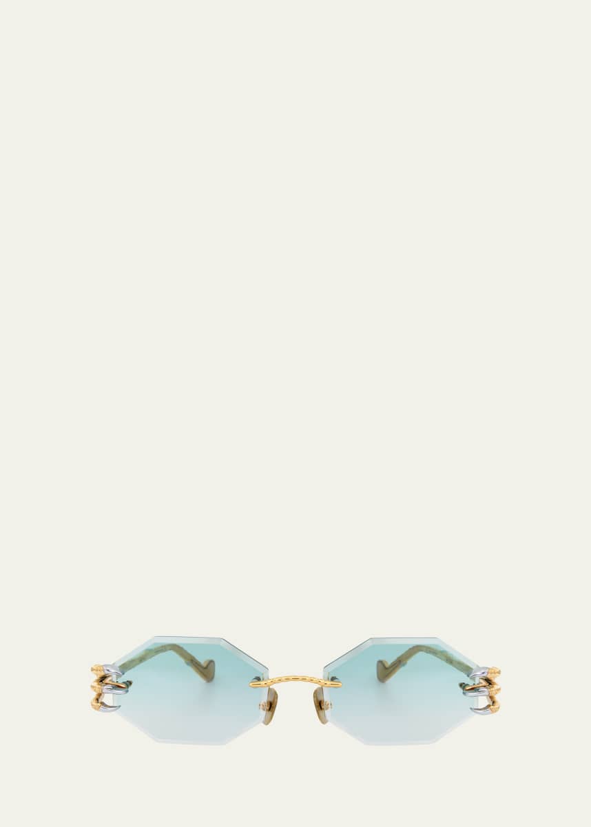Anna-Karin Karlsson The Claw Nest Rimless Titanium Oval Sunglasses