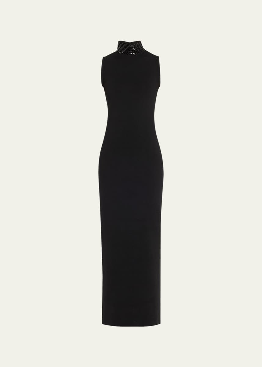 Retrofete Envy Mock-Neck Maxi Dress