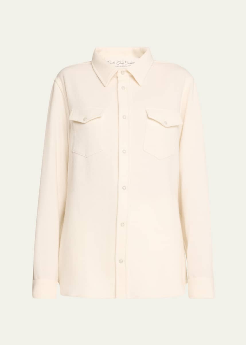 God's True Cashmere Cashmere Button-Front Shirt