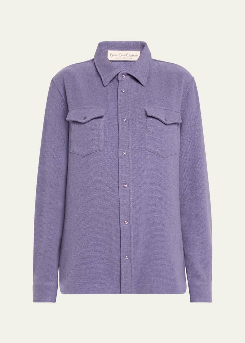 God's True Cashmere Cashmere Button-Front Shirt