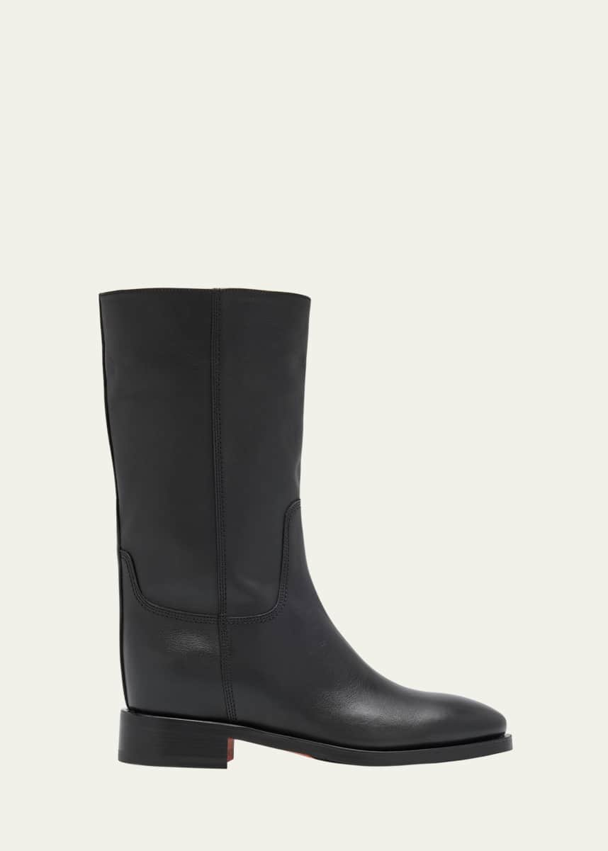 women's mid calf leather dress boots Antelope Women's Nyssa Bootie - Black - Ankle Boots