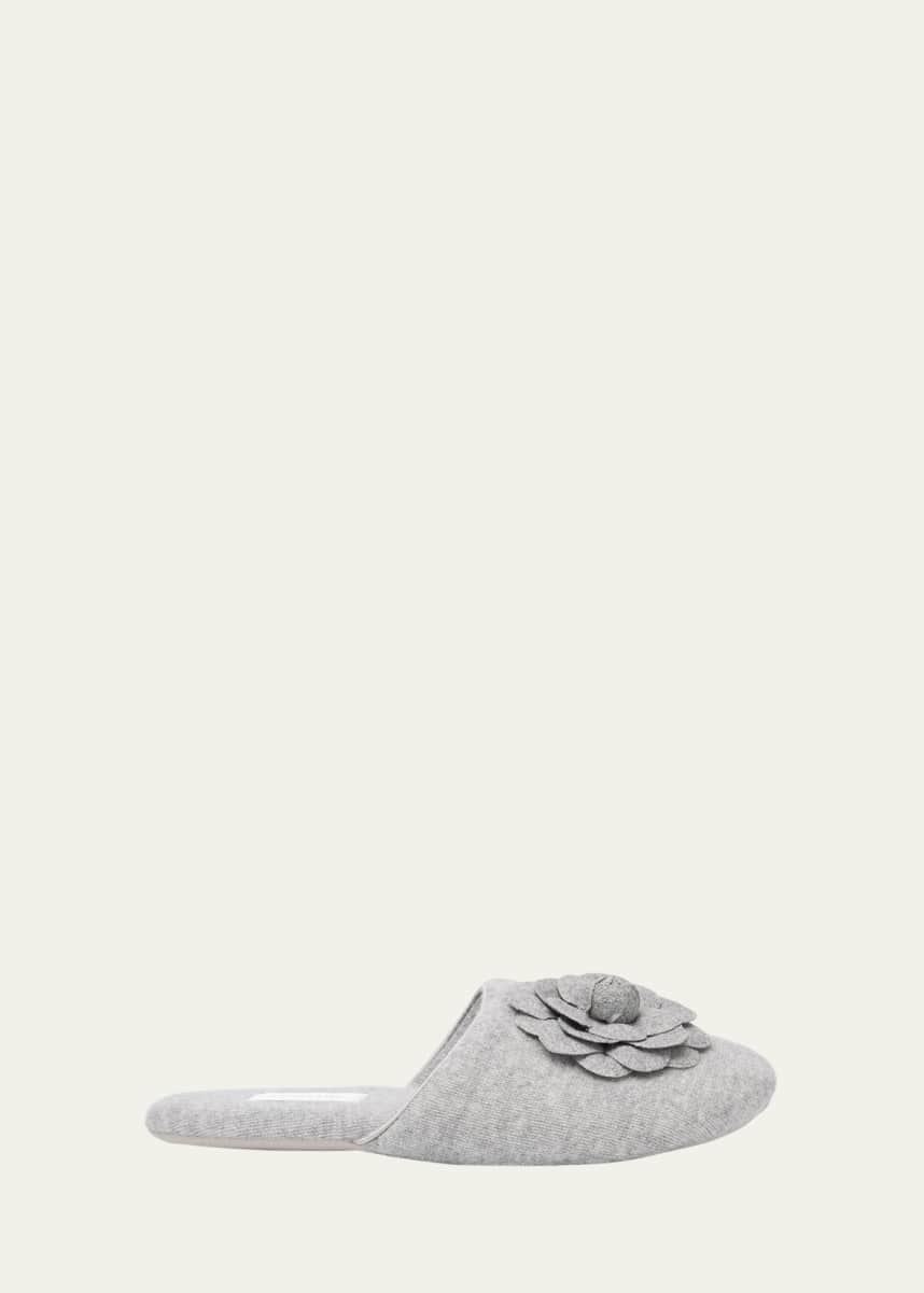 Arlotta Cashmere Flower Cashmere Slide Slipper