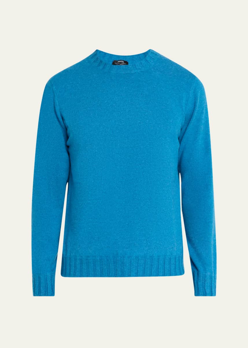Cesare Attolini Men's Mouline Cashmere Crewneck Sweater