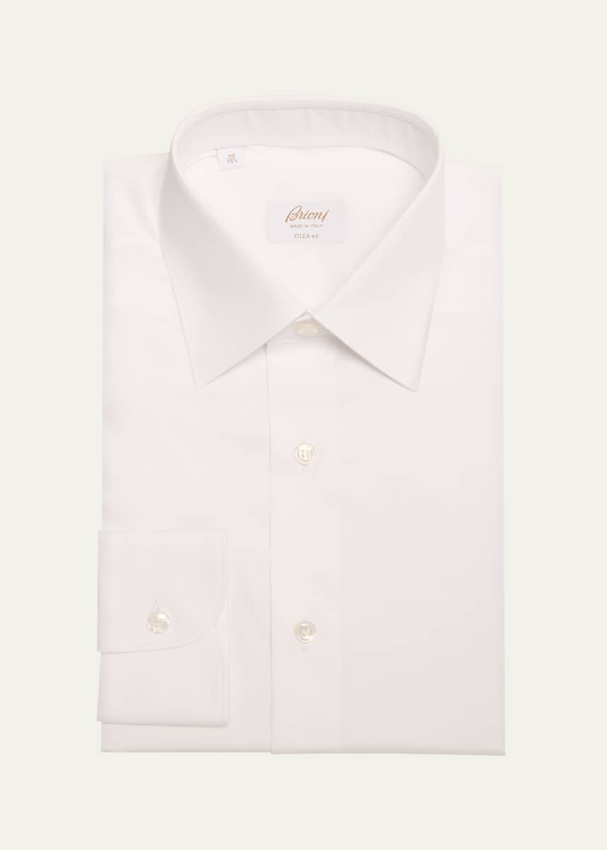 Brioni Men's Brew Giza 45 Cotton Twill Dress Shirt