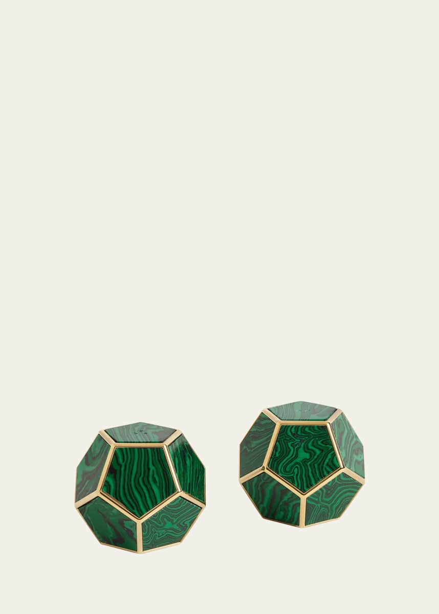 L'Objet Malachite Pentagon Spice Jewels, Set of 2