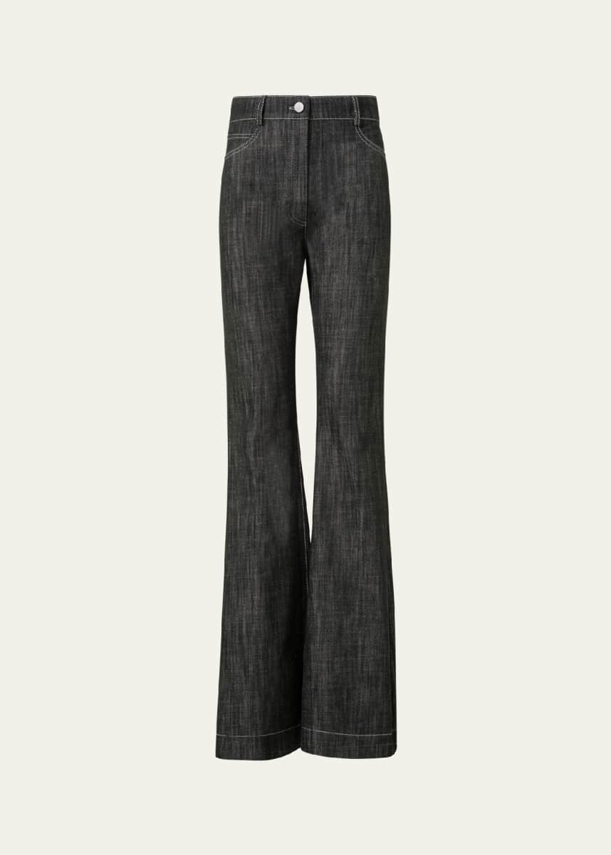 Akris punto Courtney Bootcut-Leg Denim Pants