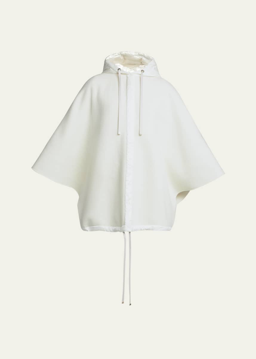 Moncler Hooded Wool Cashmere Cape