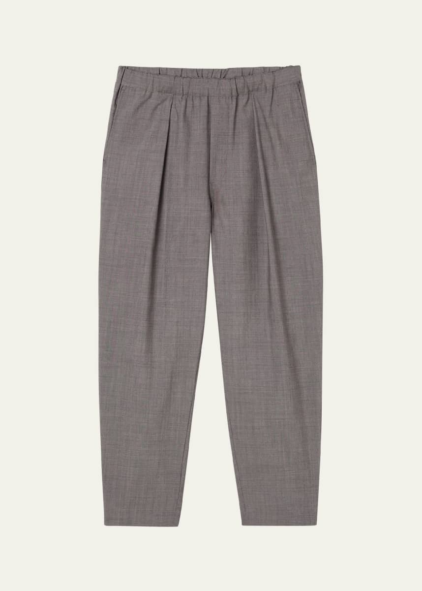 Rohe Men Men's Heathered Wool Elastic-Waist Trousers