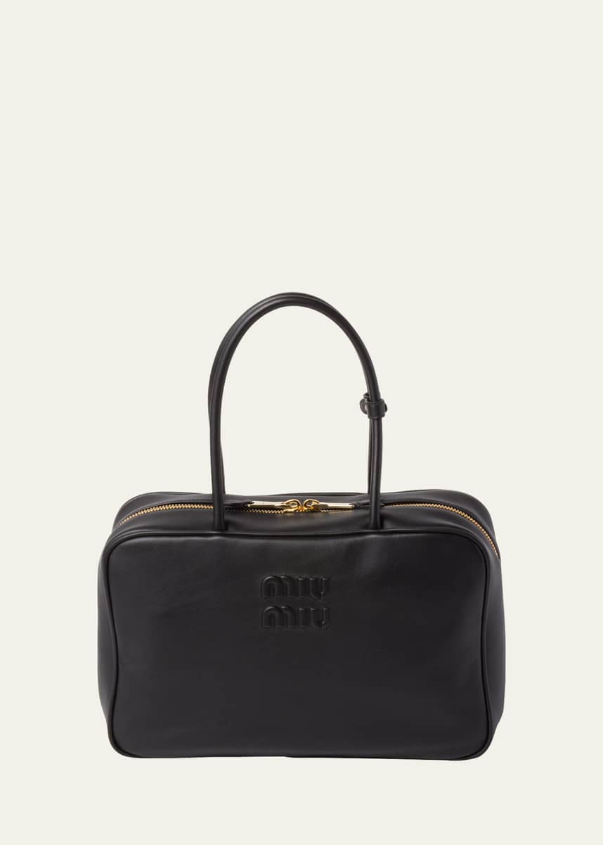 Miu Miu Zip Leather Top-Handle Bag