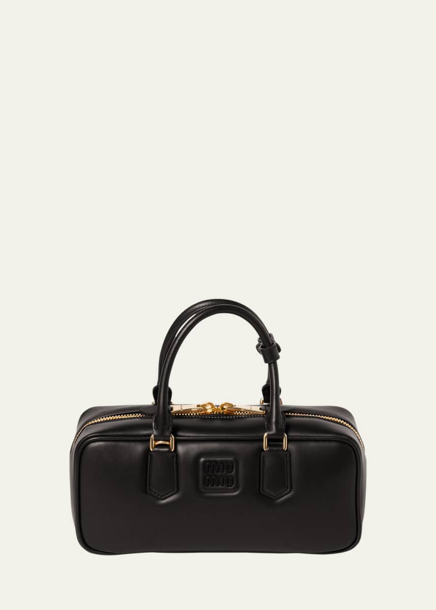 Miu Miu Zip Calf Leather Top-Handle Bag