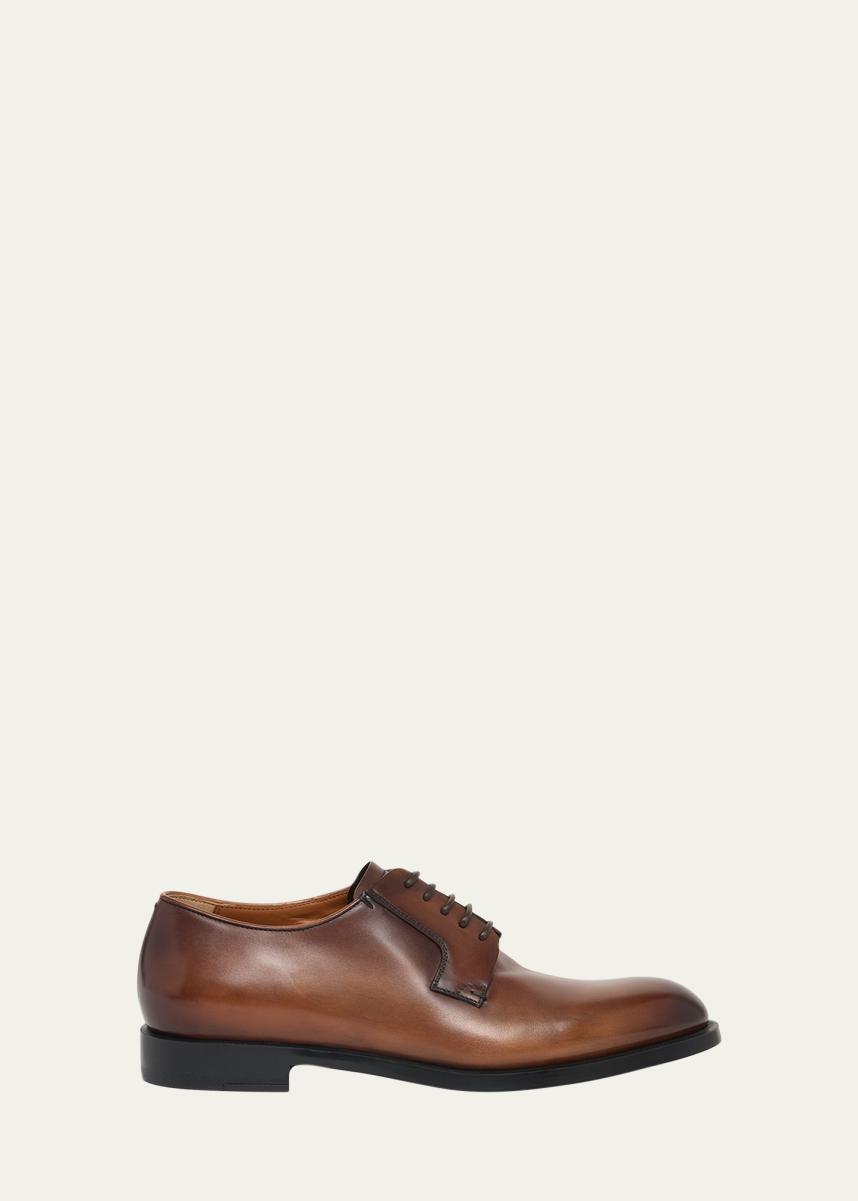 Bergdorf Oxfords with lunk sole in burnished brown Brown Men main image 2