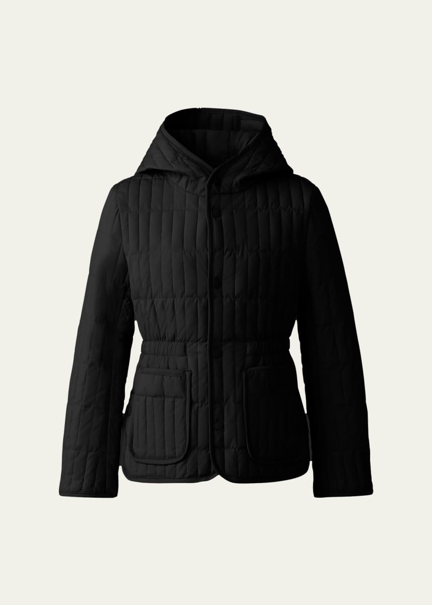 Mackage Girl's Maura Logo-Print Quilted Coat, Size 8-14
