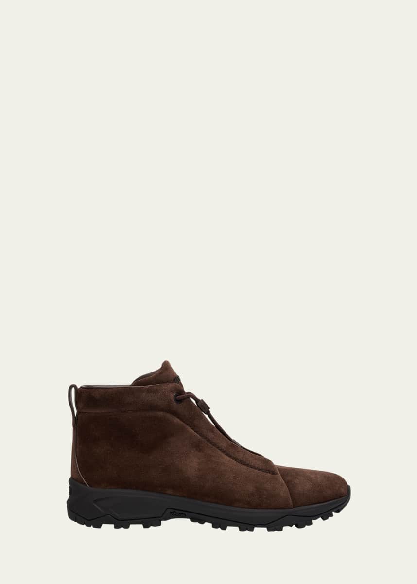 ZEGNA Men's Triple Stitch™ Vetta Suede Sneakers