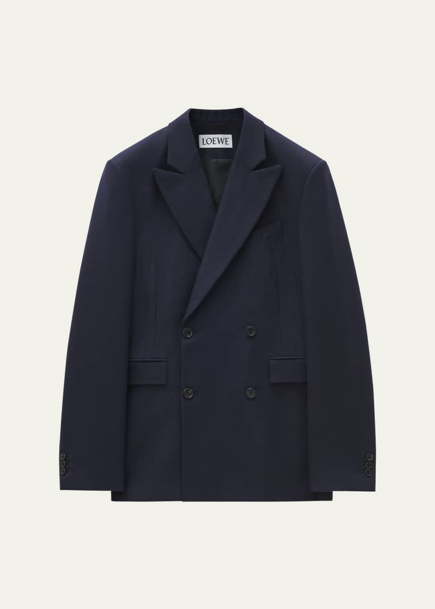Loewe Men's Melange Double-Breasted Jacket