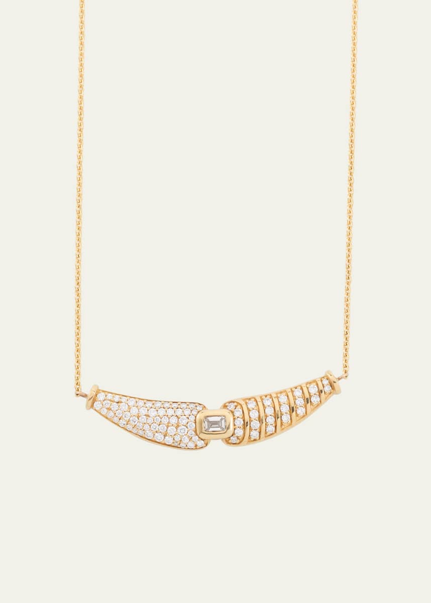ALMASIKA 18K Yellow Gold Adir Diamond Charm Necklace