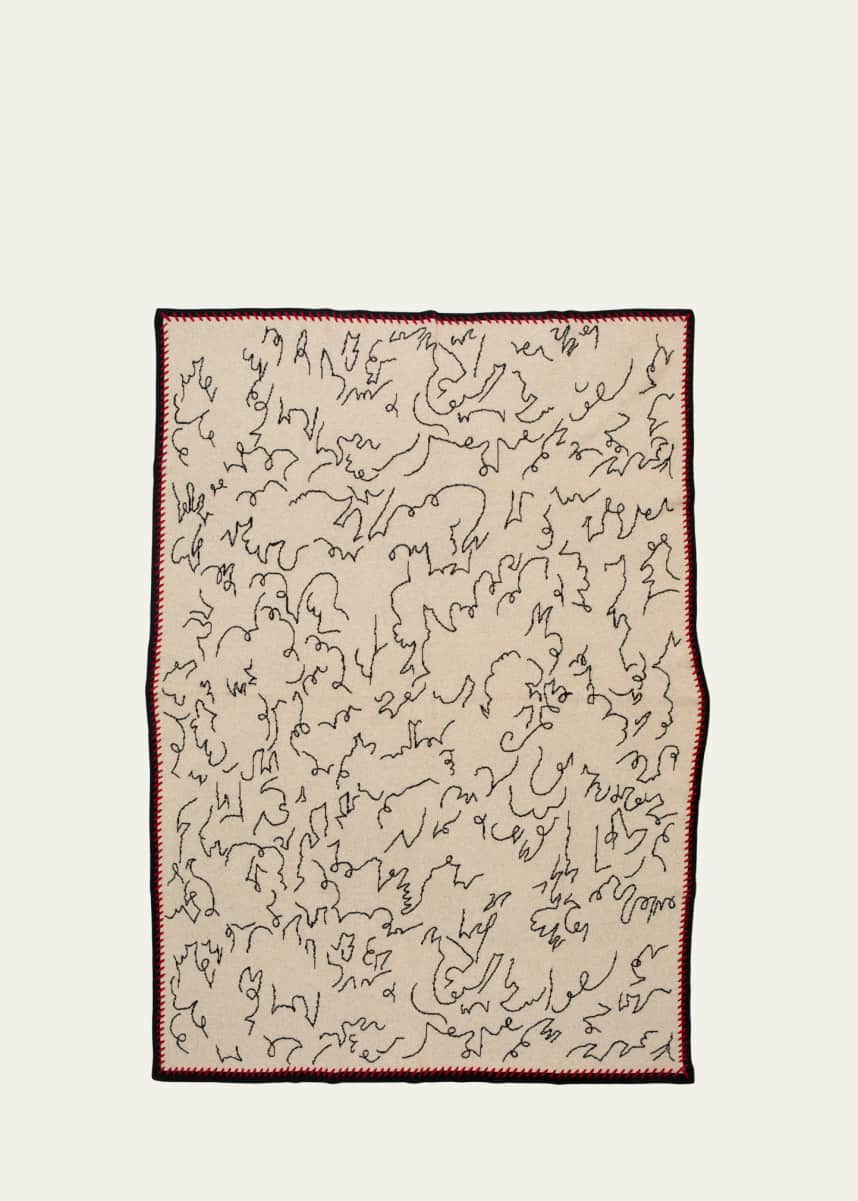 Saved NY Modern Calligraphy Throw Blanket