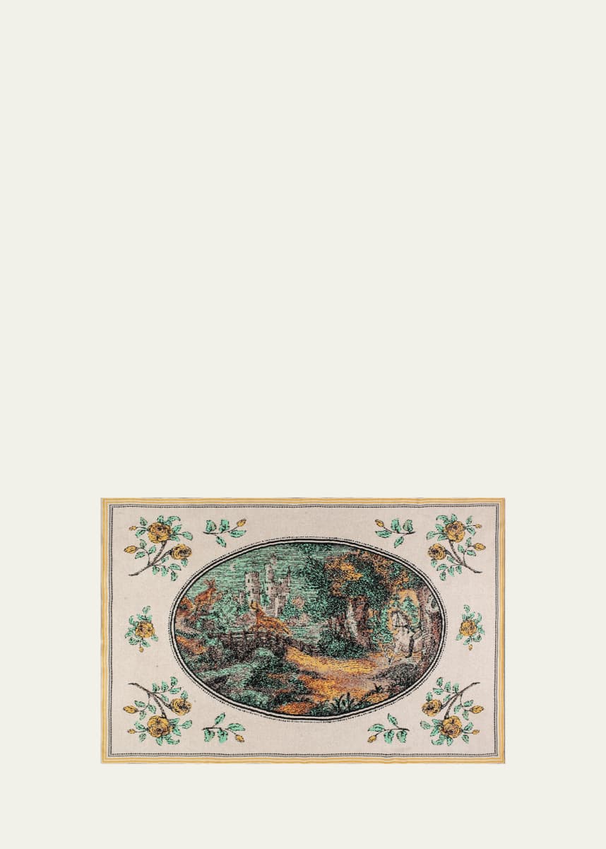 Saved NY Knight of the Yellow Rose Throw Blanket by Lukas the Illustrator
