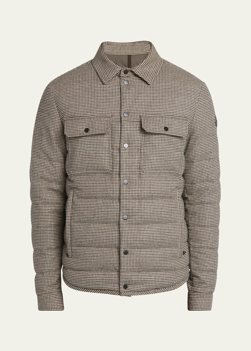Moncler Men's Gasserhof Quilted Houndstooth Overshirt
