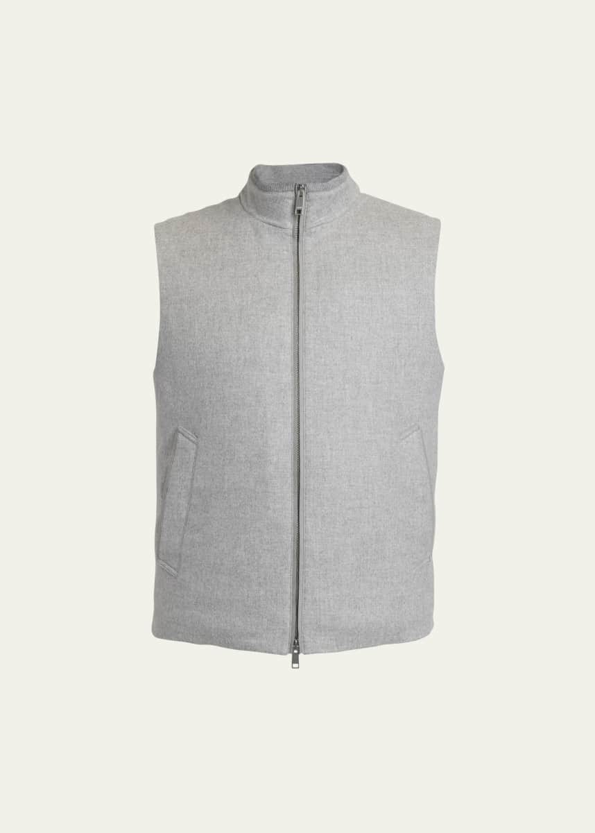 ZEGNA Men's Oasi Cashmere Elements Full-Zip Down Vest