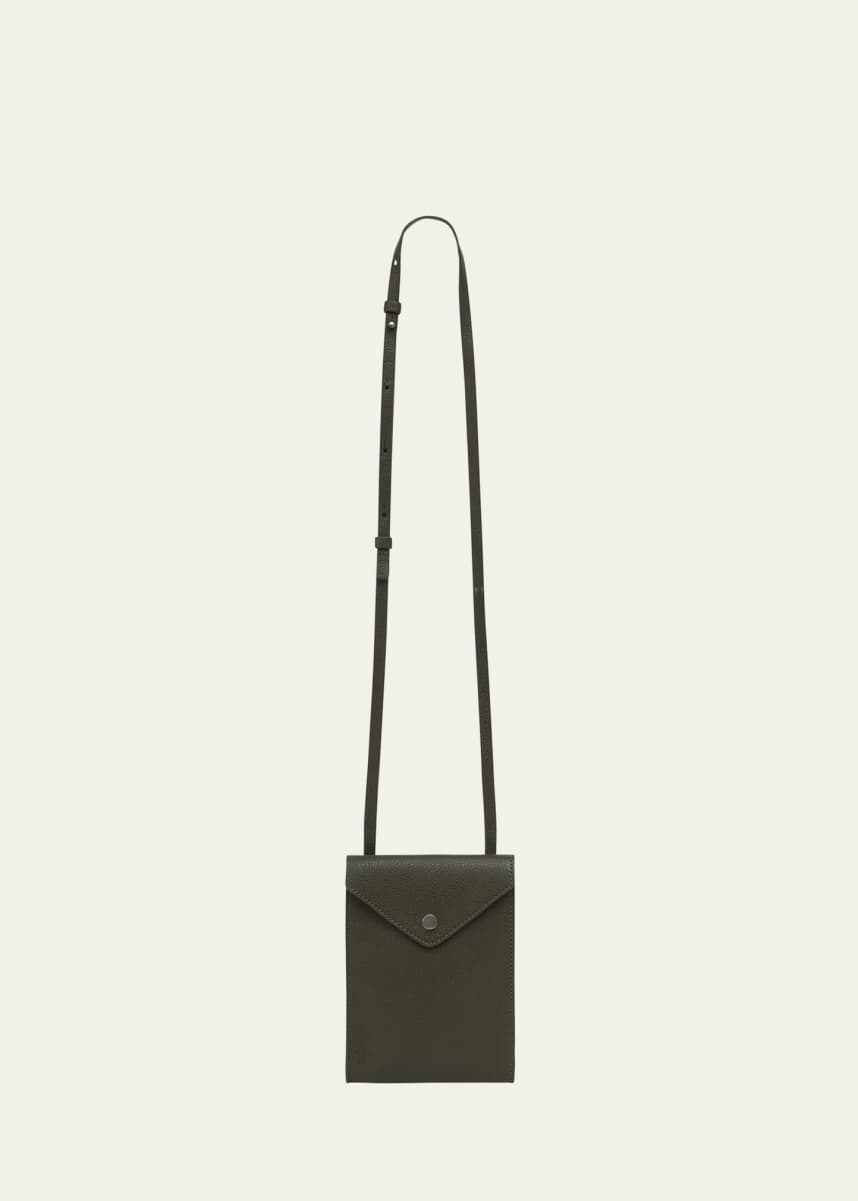 LEMAIRE Men's Enveloppe Leather Pouch with Strap