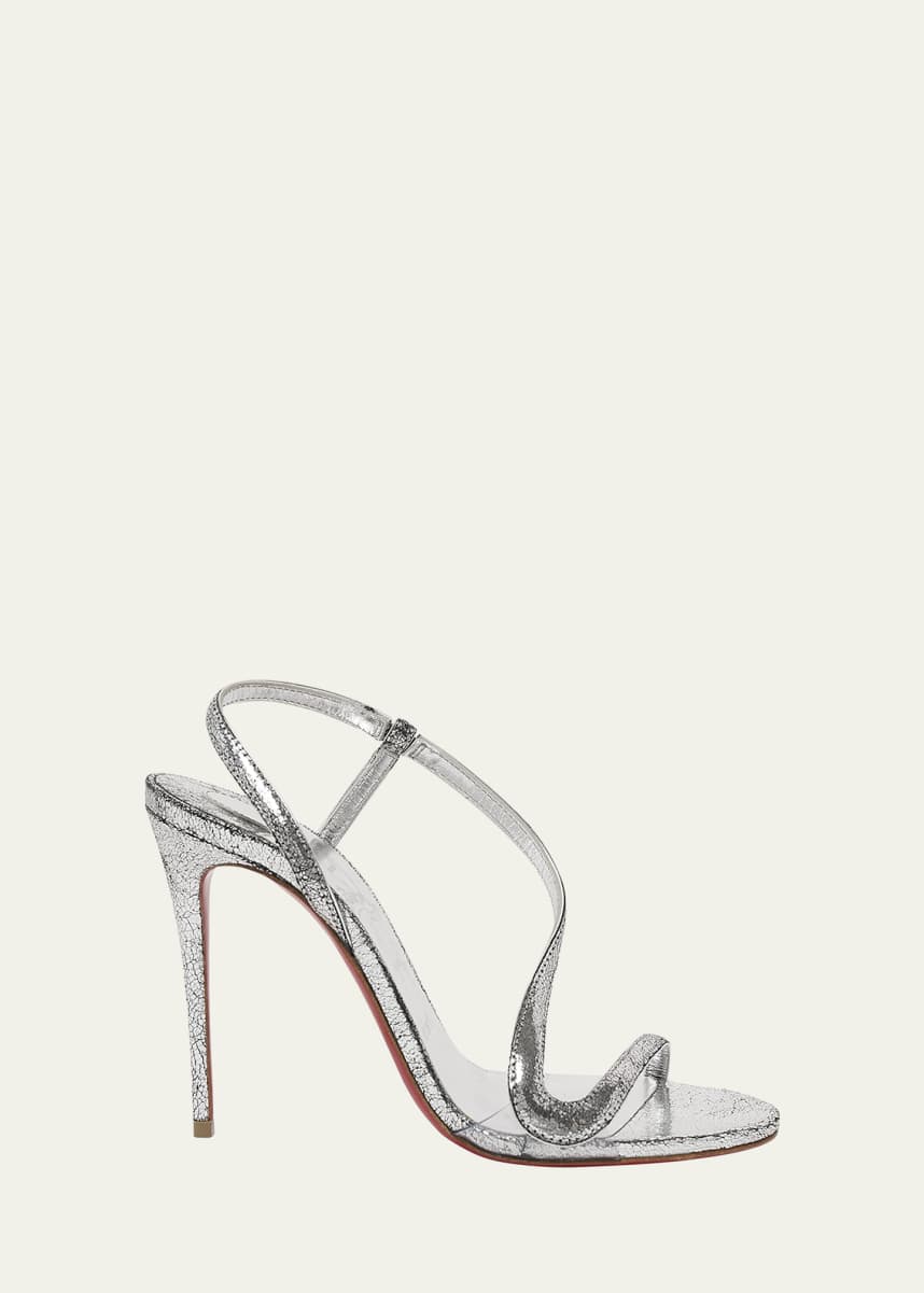 Christian Louboutin Rosalie Metallic Leather Strappy Sandals