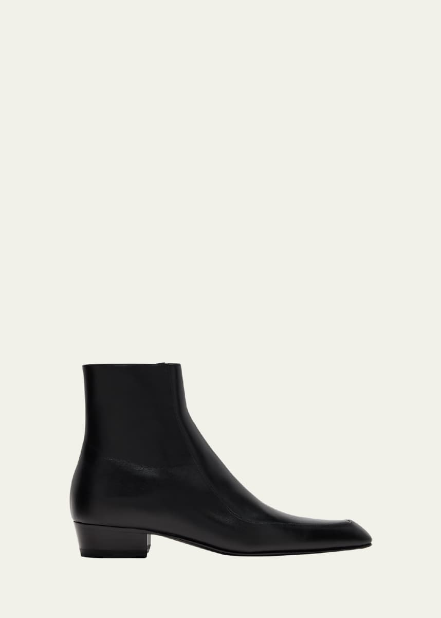 Saint Laurent Men's Augustin Leather Ankle Boots
