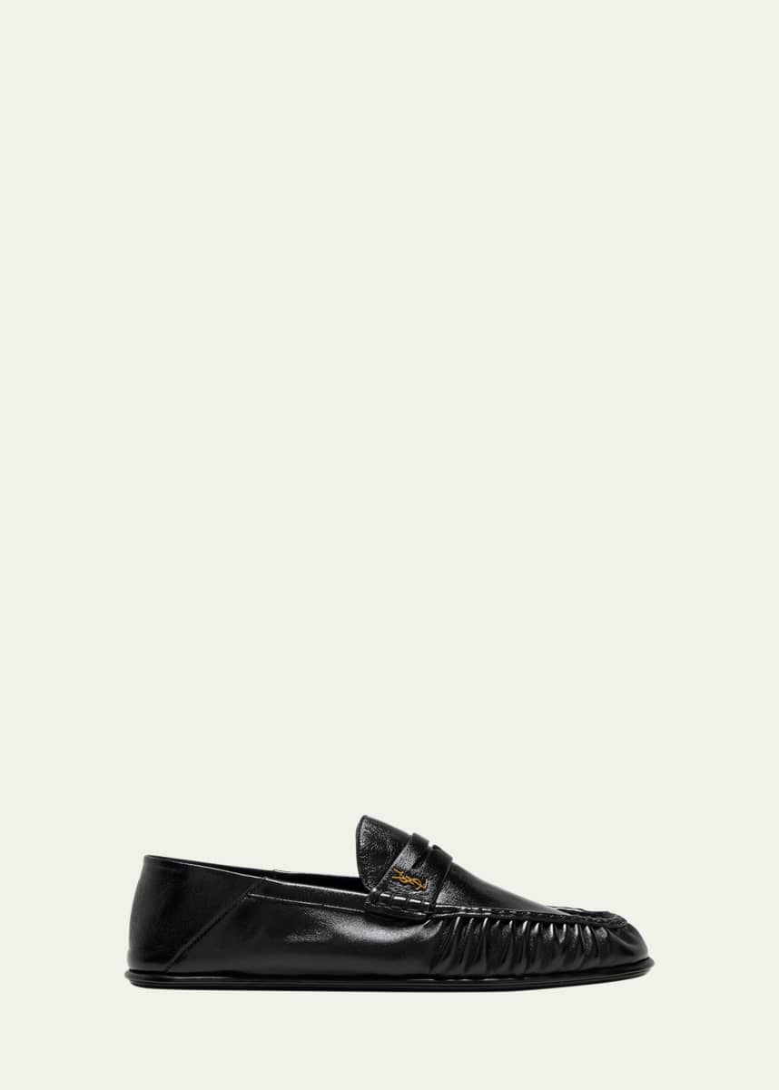 Saint Laurent Men's Le Loafer Leather Penny Loafers
