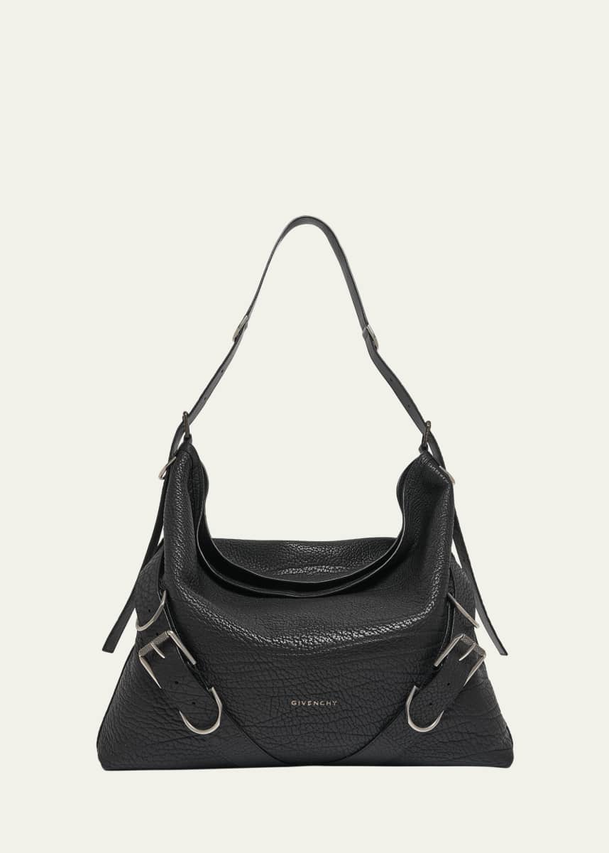 Givenchy Men's Voyou Large Bag in Embossed Leather