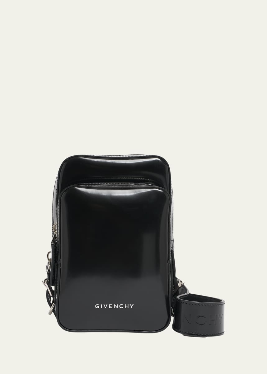 Givenchy Men's Pandora Small Camera Bag in Patent Leather