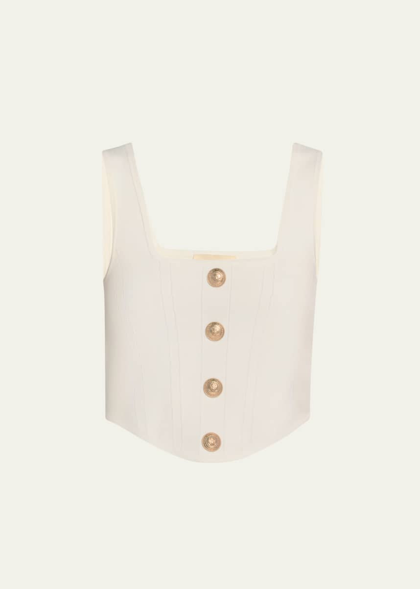 L'Agence Saga Square-Neck Corset Top