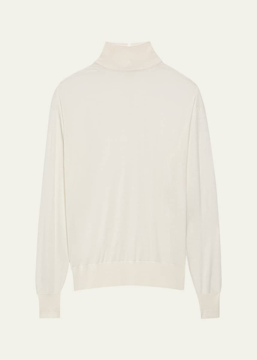 Another Tomorrow Featherweight Wool Turtleneck