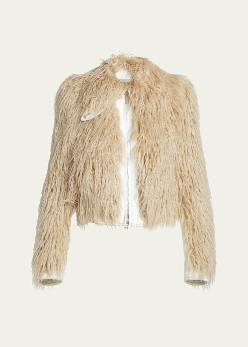 Dries Van Noten Vangel Faux Shearling Jacket