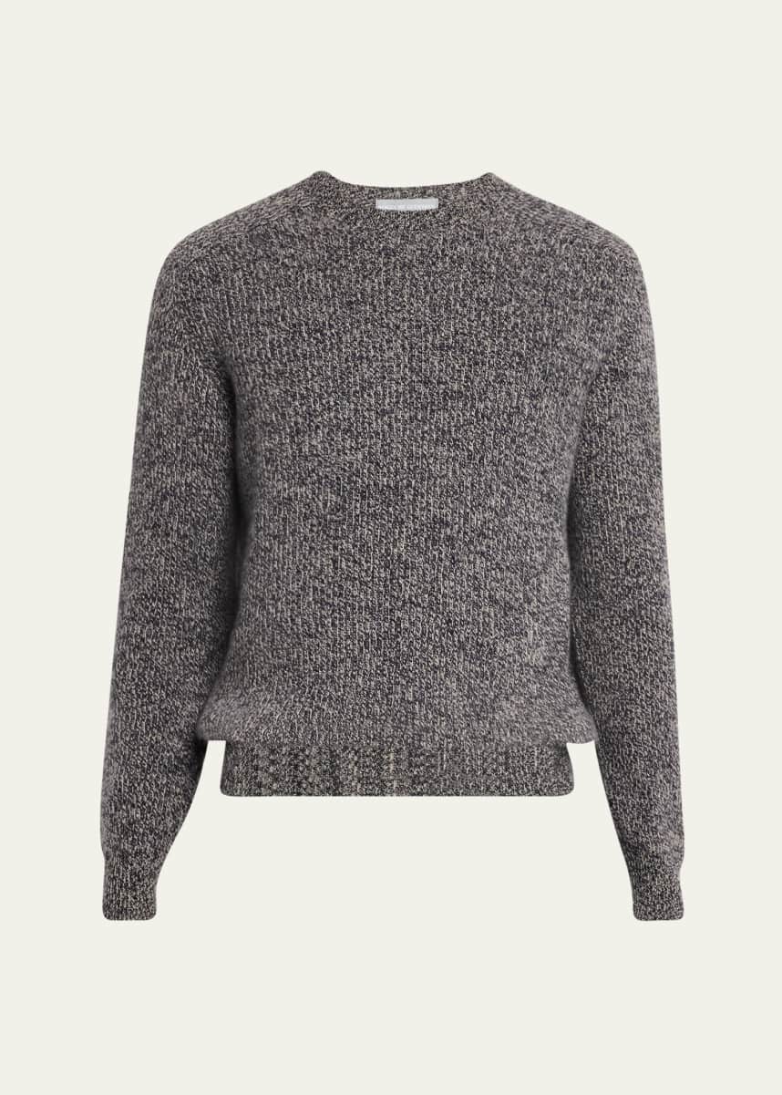 Bergdorf Goodman Men's Cashmere Ribbed Crewneck Sweater