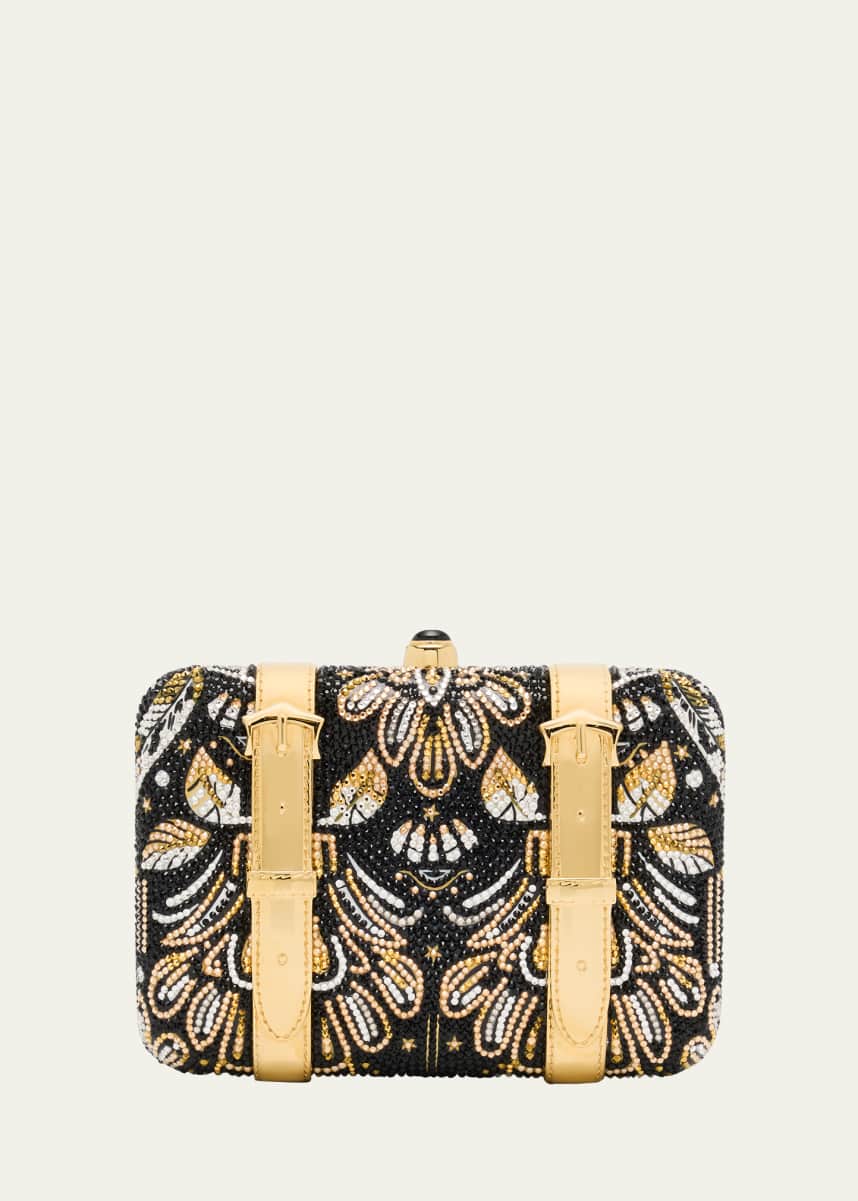 Judith Leiber Couture Valise Voyage Crystal Clutch Bag