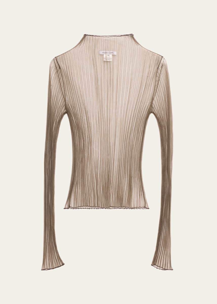 Aisling Camps Modern Mist Translucent Ribbed Turtleneck