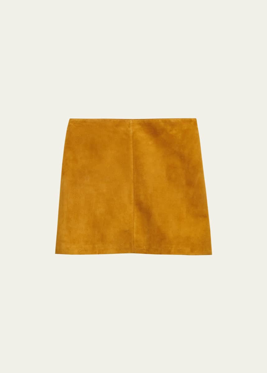 Prada Waxed Suede Mini Skirt