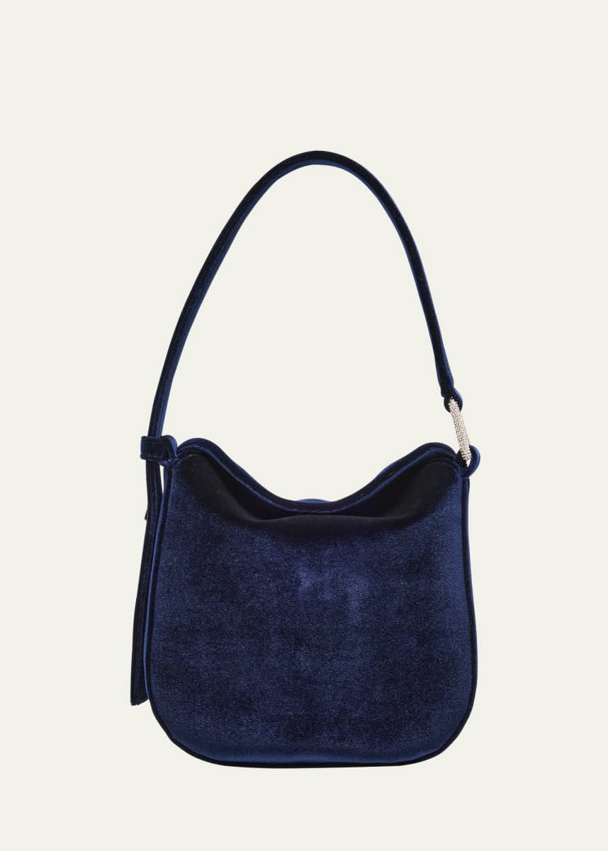 Akris Anna Mini Velvet Hobo Bag