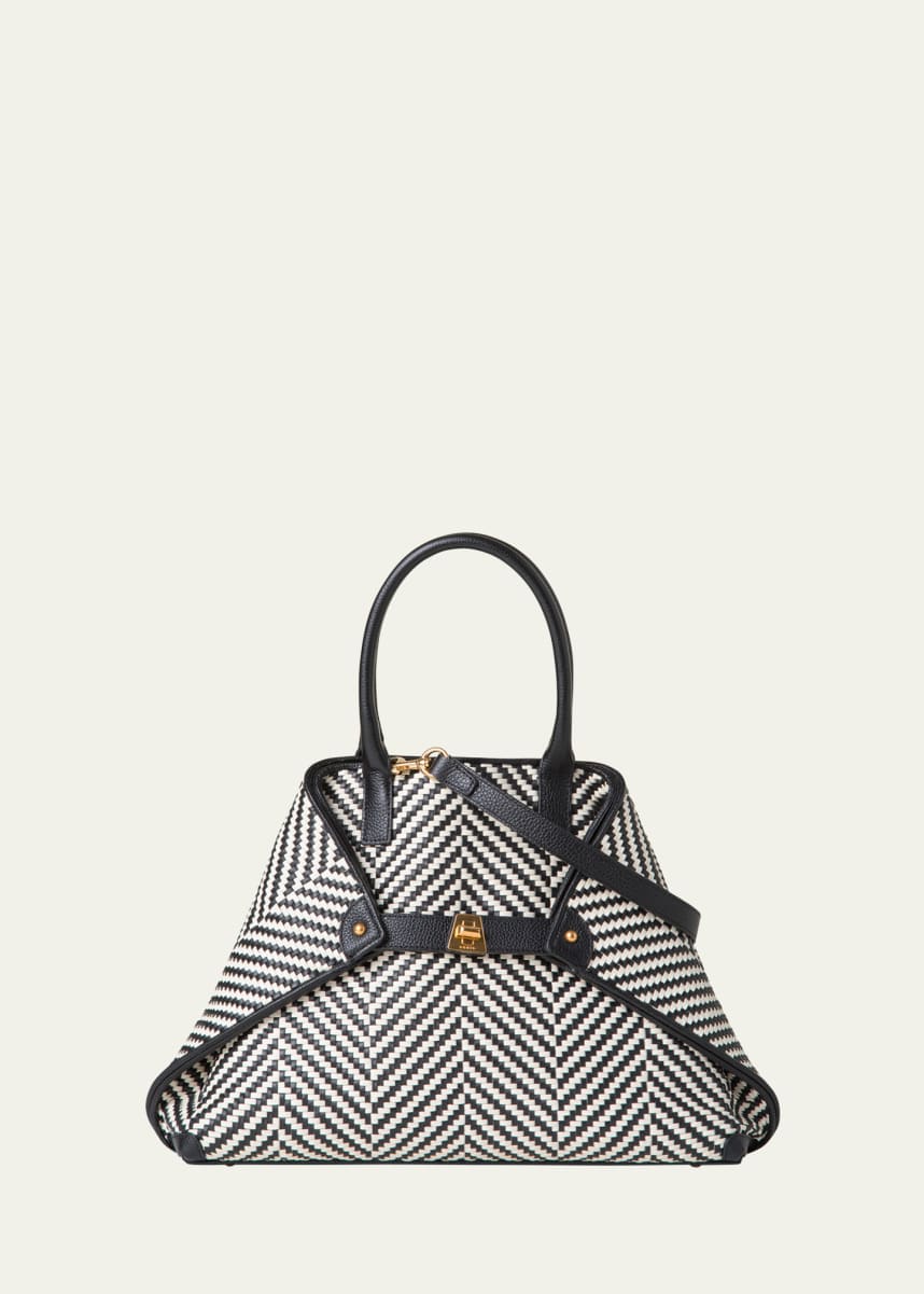 Akris Ai Small Braided Leather Shoulder Bag