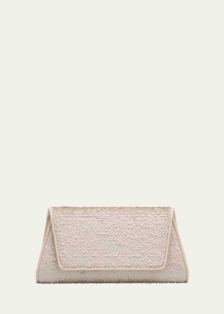 Akris Anouk Mini Sequined Clutch Bag