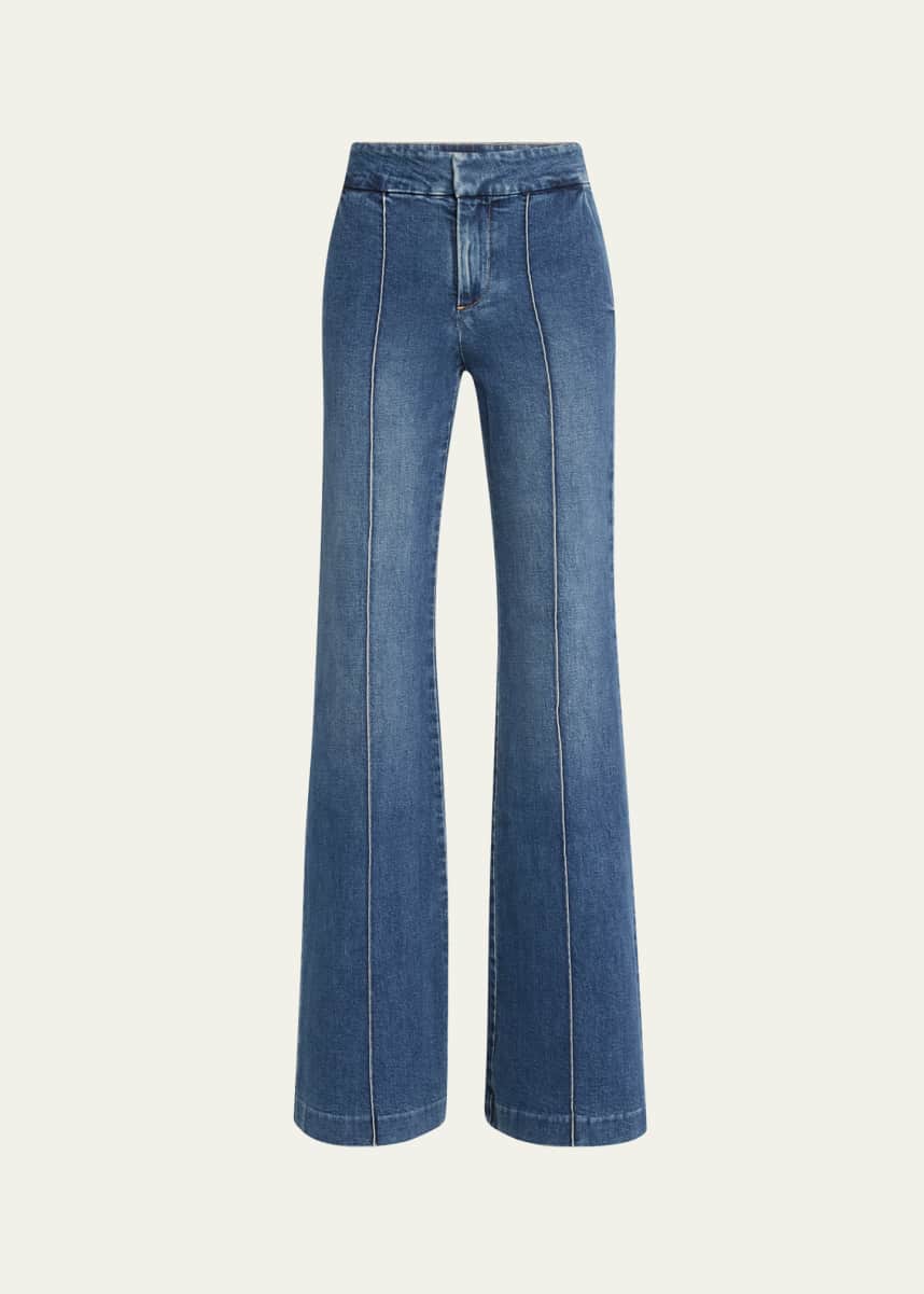Alice + Olivia Dylan High Waisted Wide-Leg Jeans
