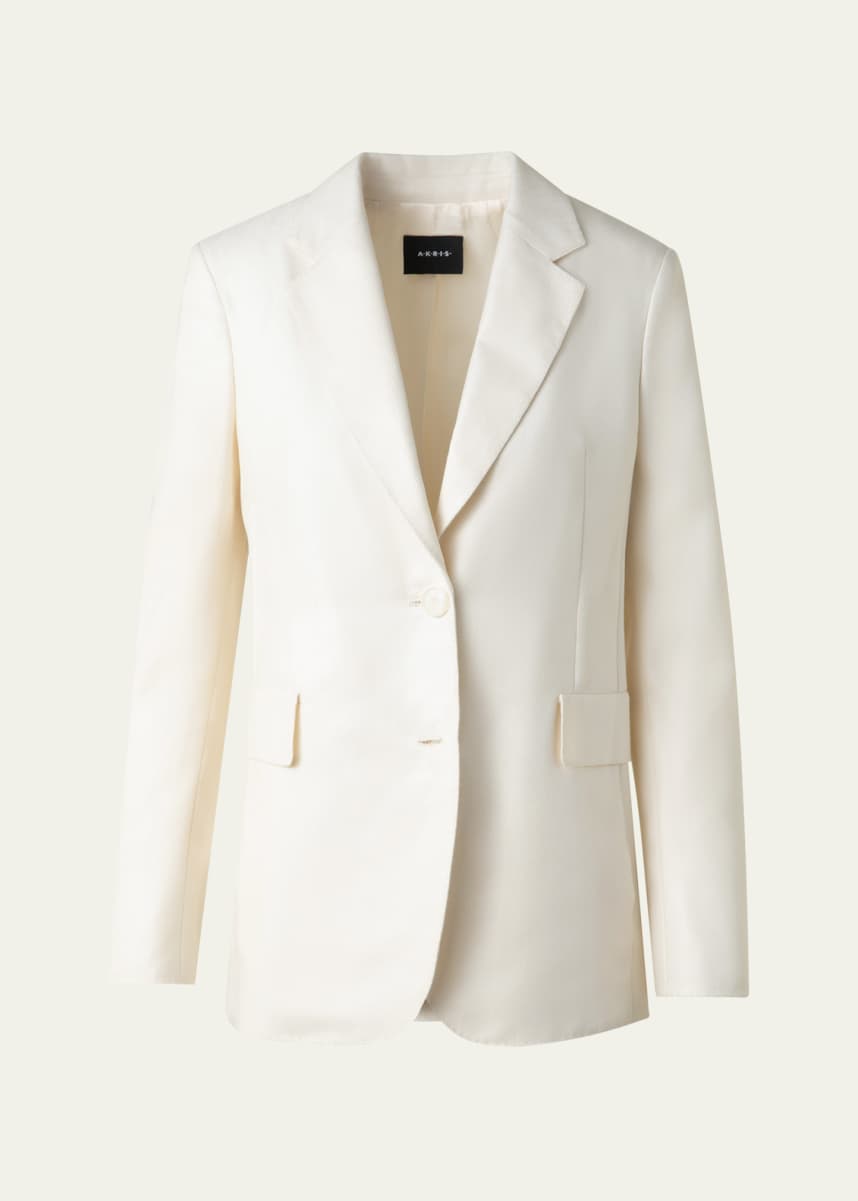 Akris Malik Cashmere-Silk Single-Breasted Jacket
