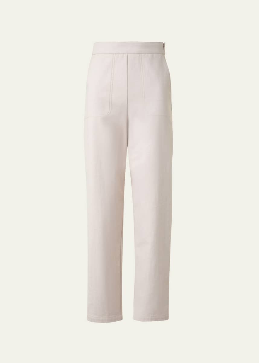 Akris Flynn Stretch Denim Conical-Leg Ankle Pants