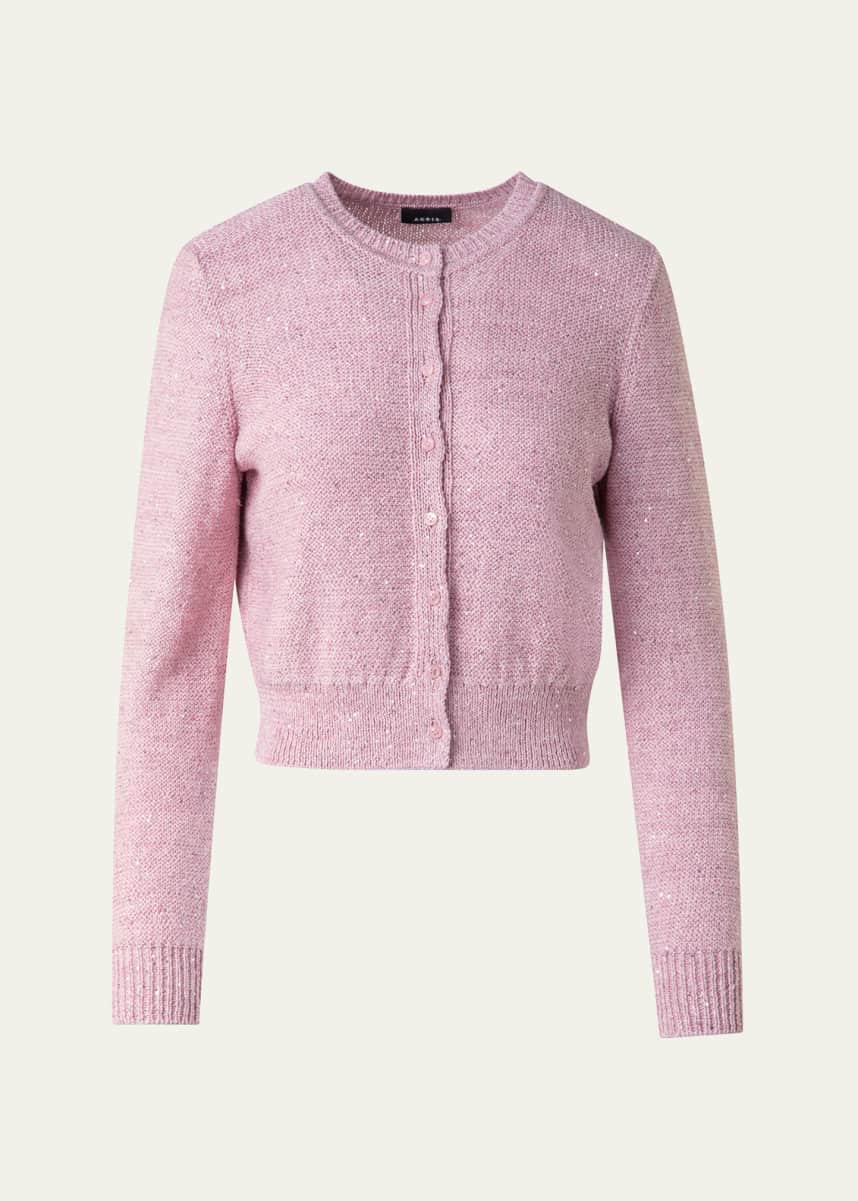Akris Micro Sequined Knit Cardigan
