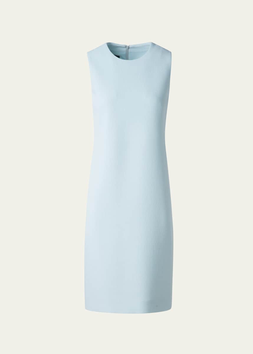 Akris Sleeveless Wool Crepe Double-Face Sheath Dress