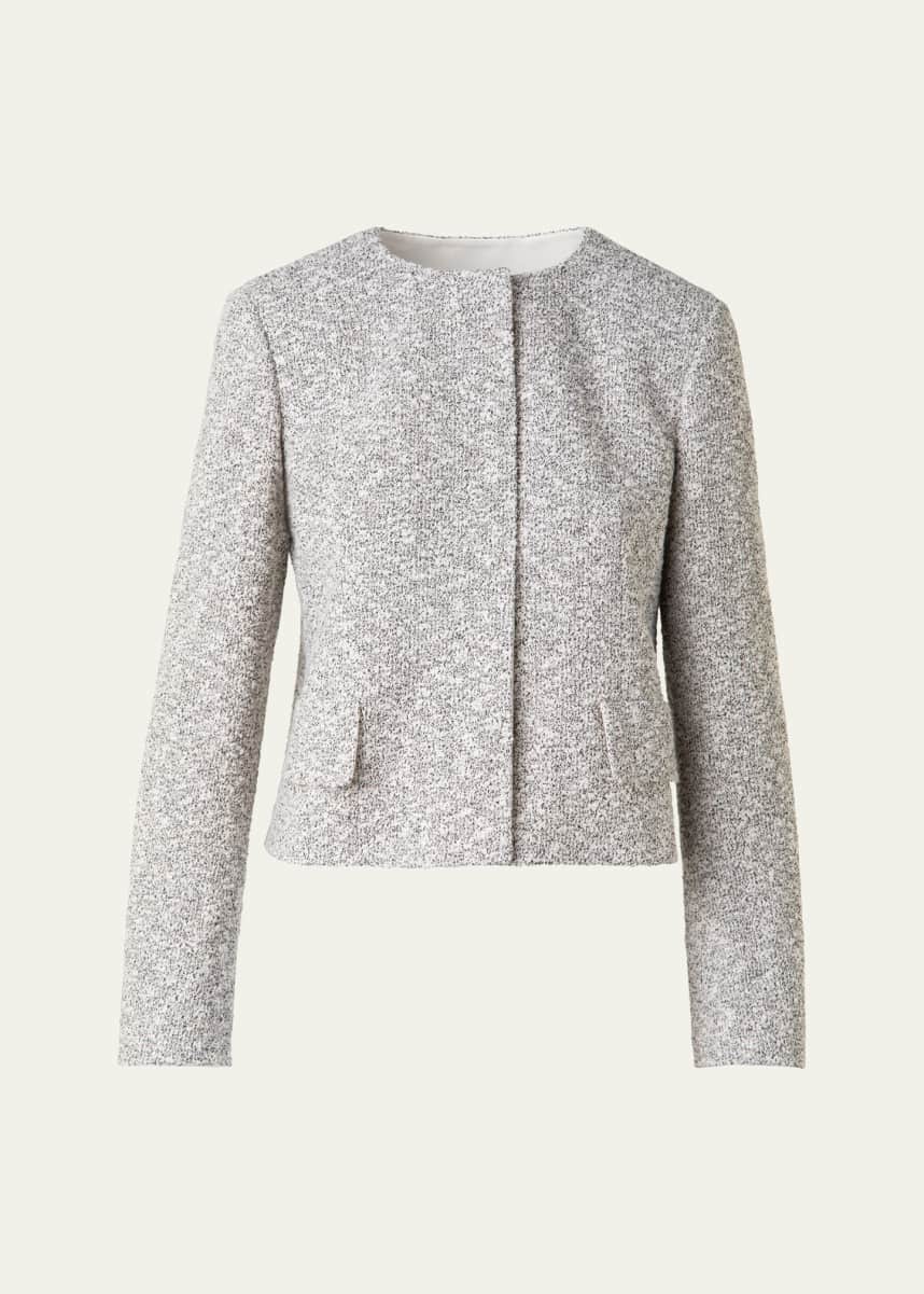 Akris Adriana Short Tweed Boucle Jacket